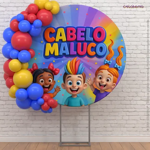 como fazer painel decorativo para festa do cabelo maluco