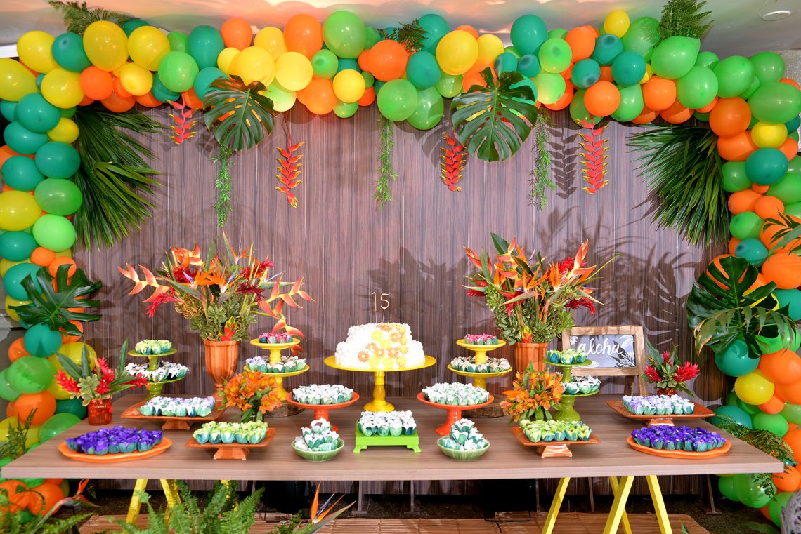 festa havaiana decoração