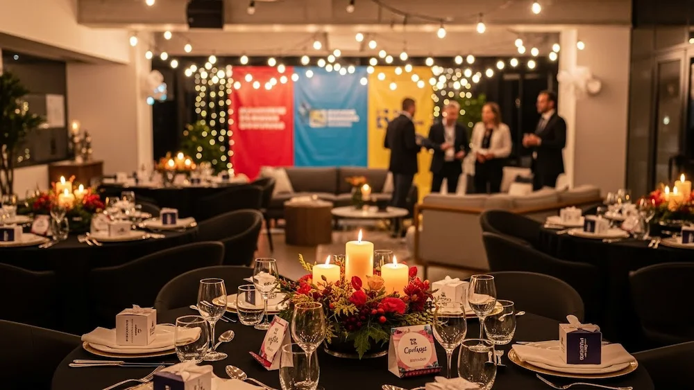 decoração de mesa confraternização empresa