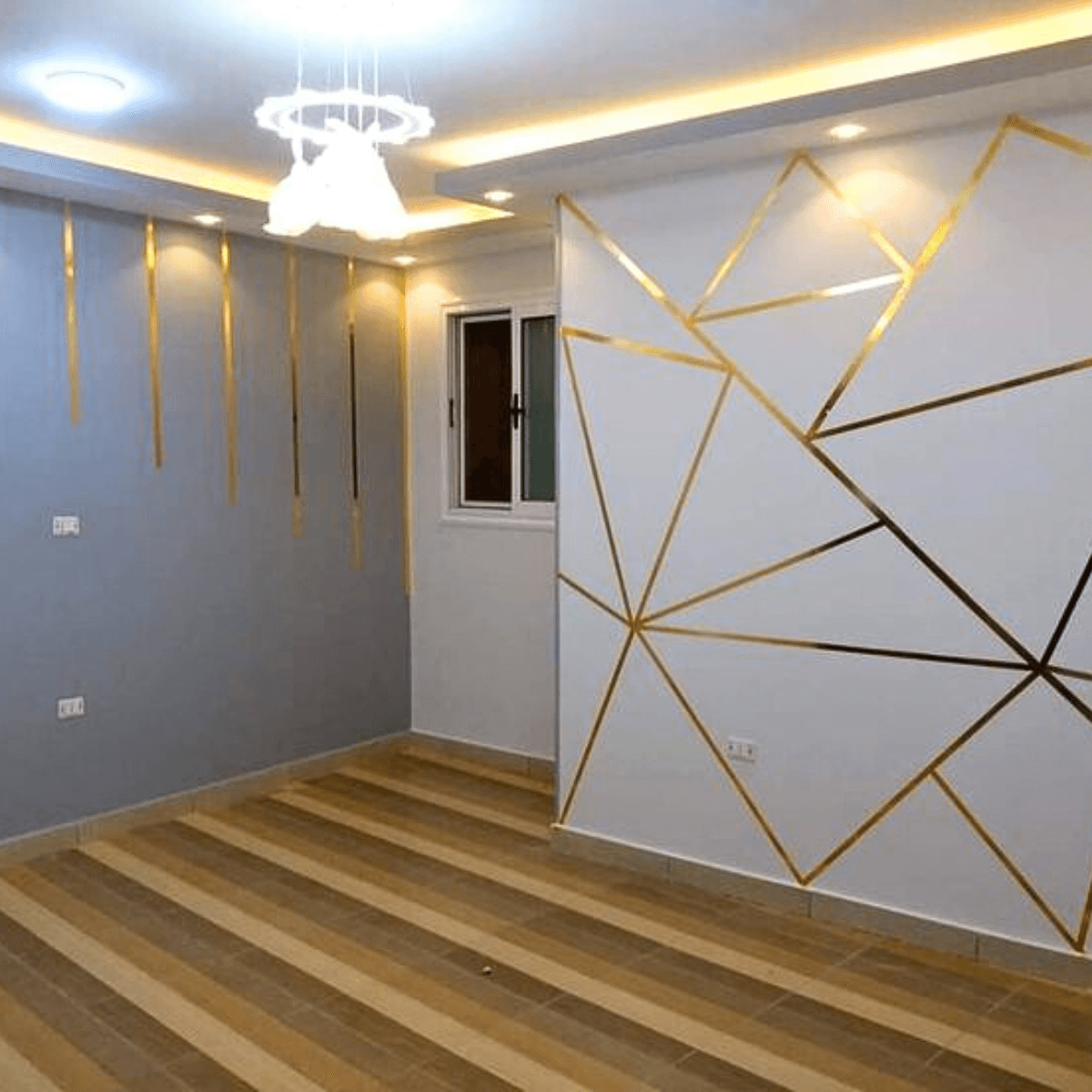 fita dourada para parede