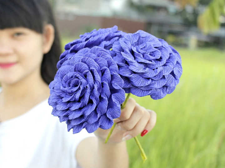 flores de papel para decoração