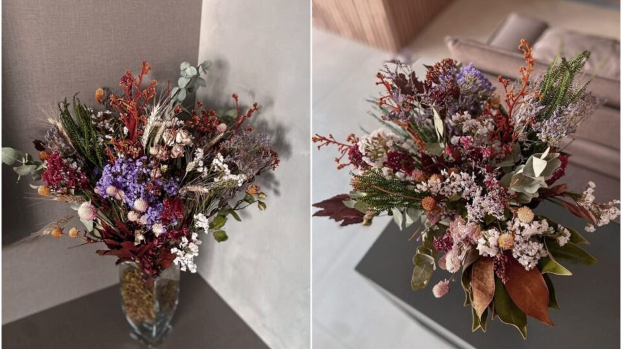 quanto custa um arranjo de flores desidratadas profissional