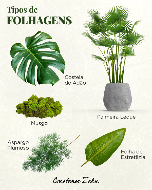folhagens para decoração de festa