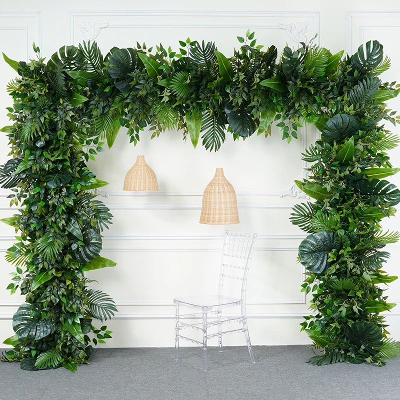 ideias de decoração de festa com folhagens naturais