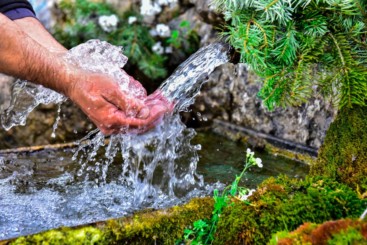 Fontes de água para meditação