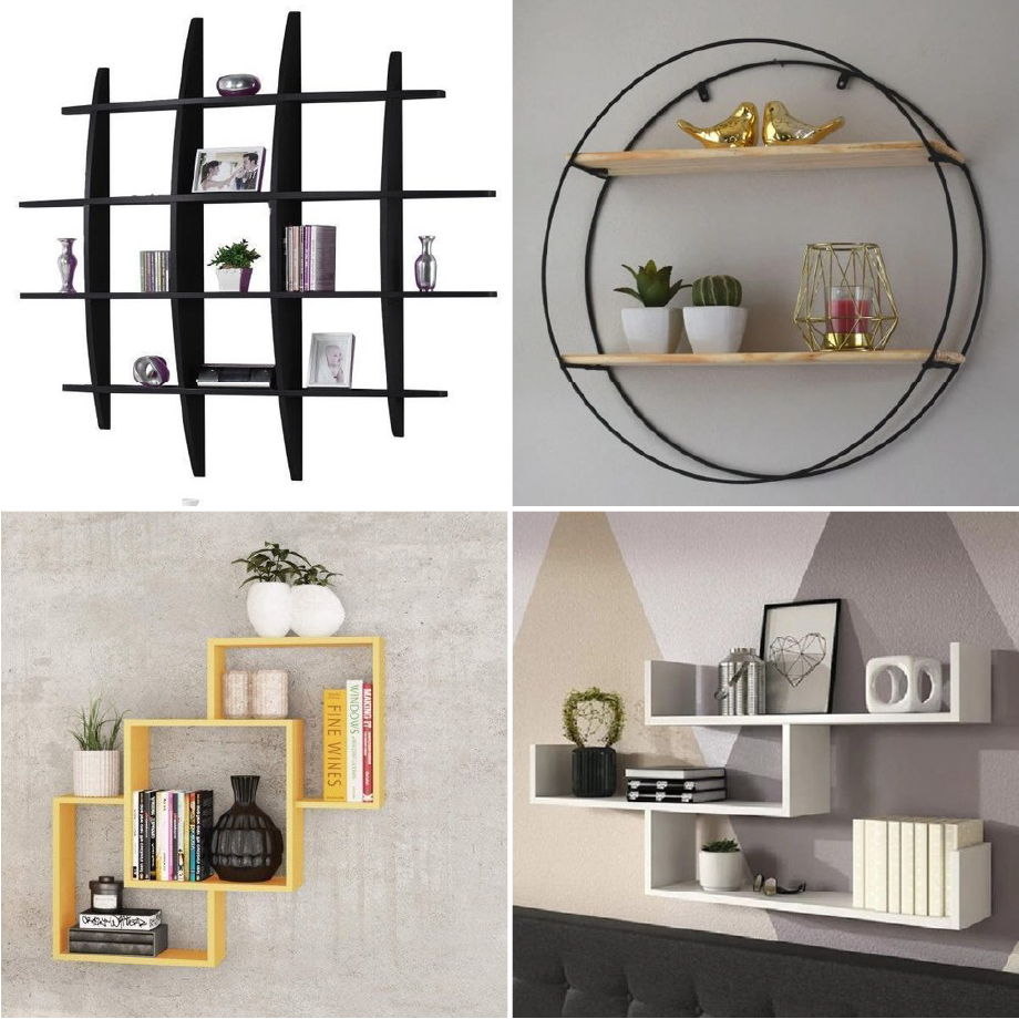 prateleira suspensa com corda