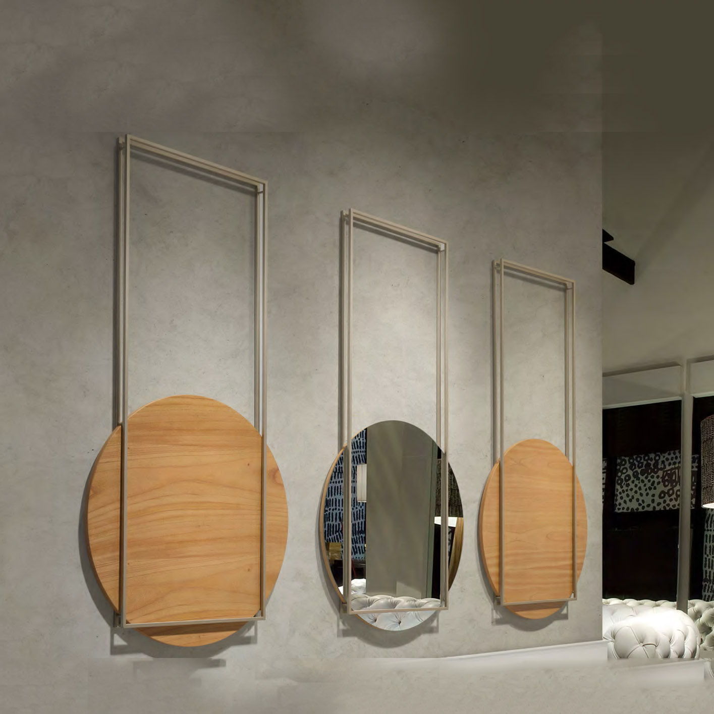 fotos de espelhos para sala