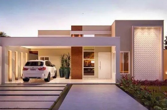 ideias de fachada de casa moderna simples