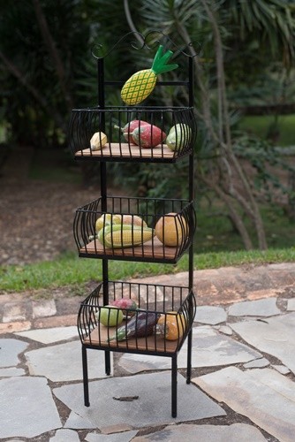 Fruteira de chão com rodinhas