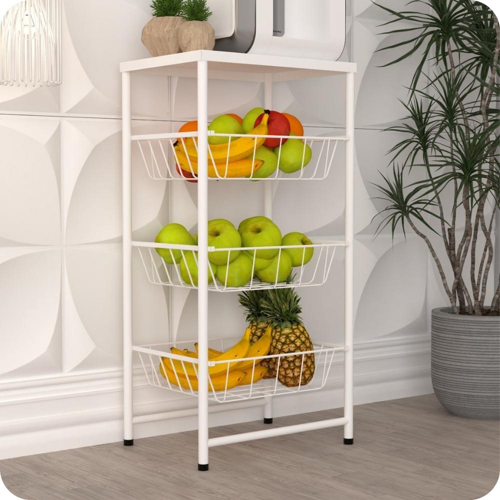 Fruteira de chão rústico sofisticado