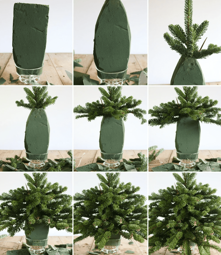 luminária de chão com galhos DIY