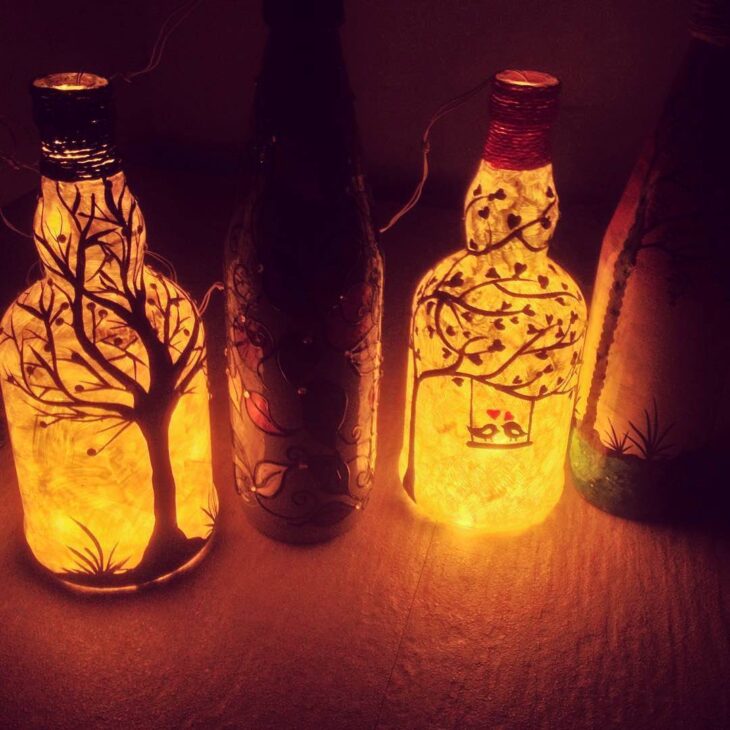 garrafas de vidro para decoração