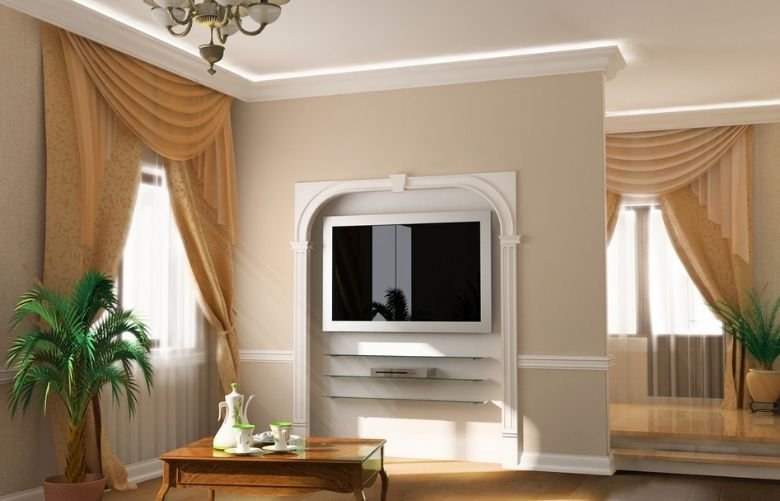 ideias criativas gesso decoração sala quarto