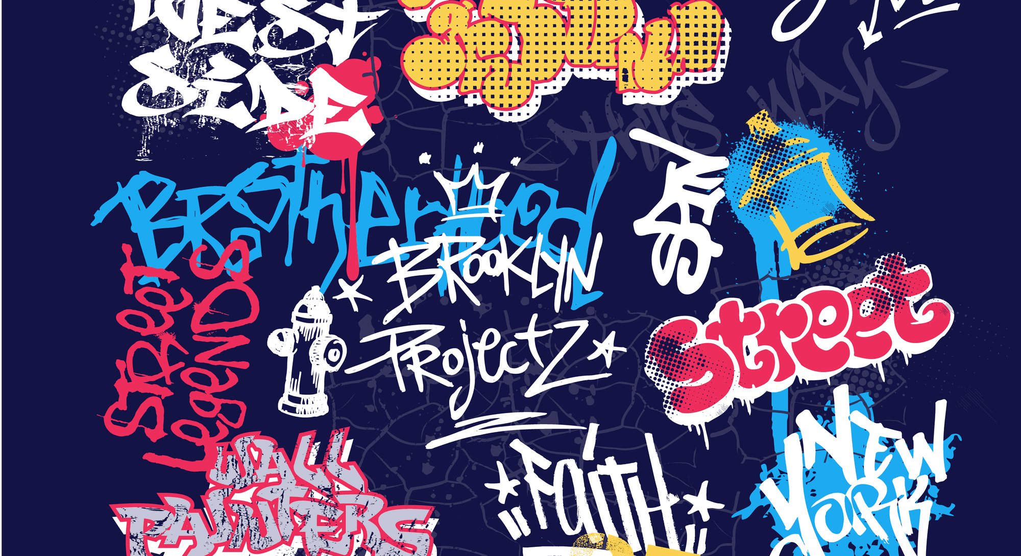 ideias de grafite na parede para sala