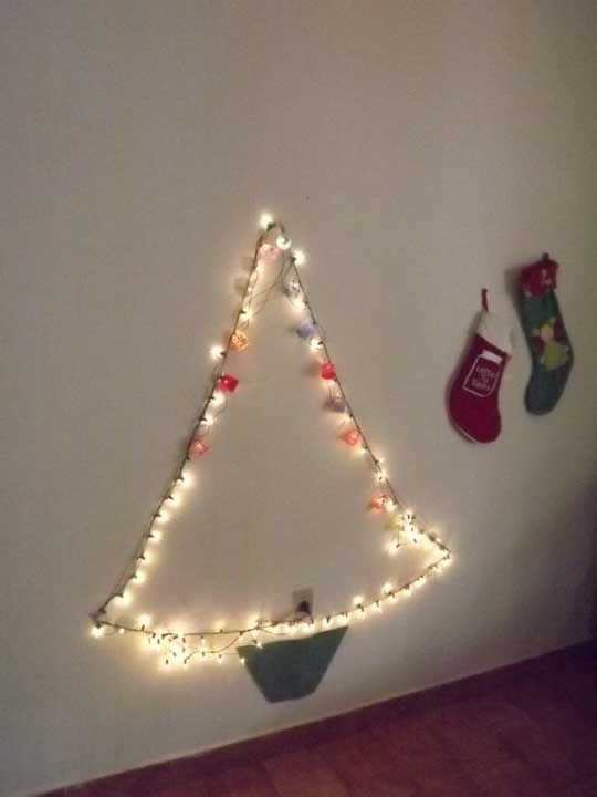 ideias com pisca pisca para o natal