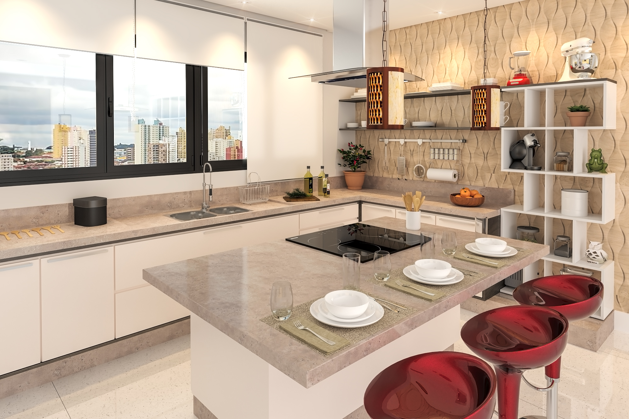 tendências cozinha apartamento