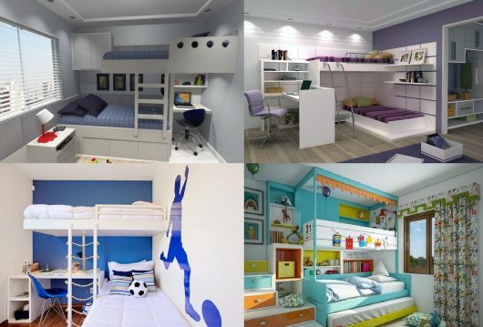 beliche com guarda roupa quarto pequeno