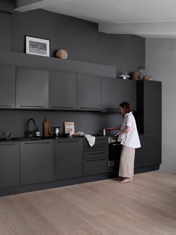 cozinha preta planejada