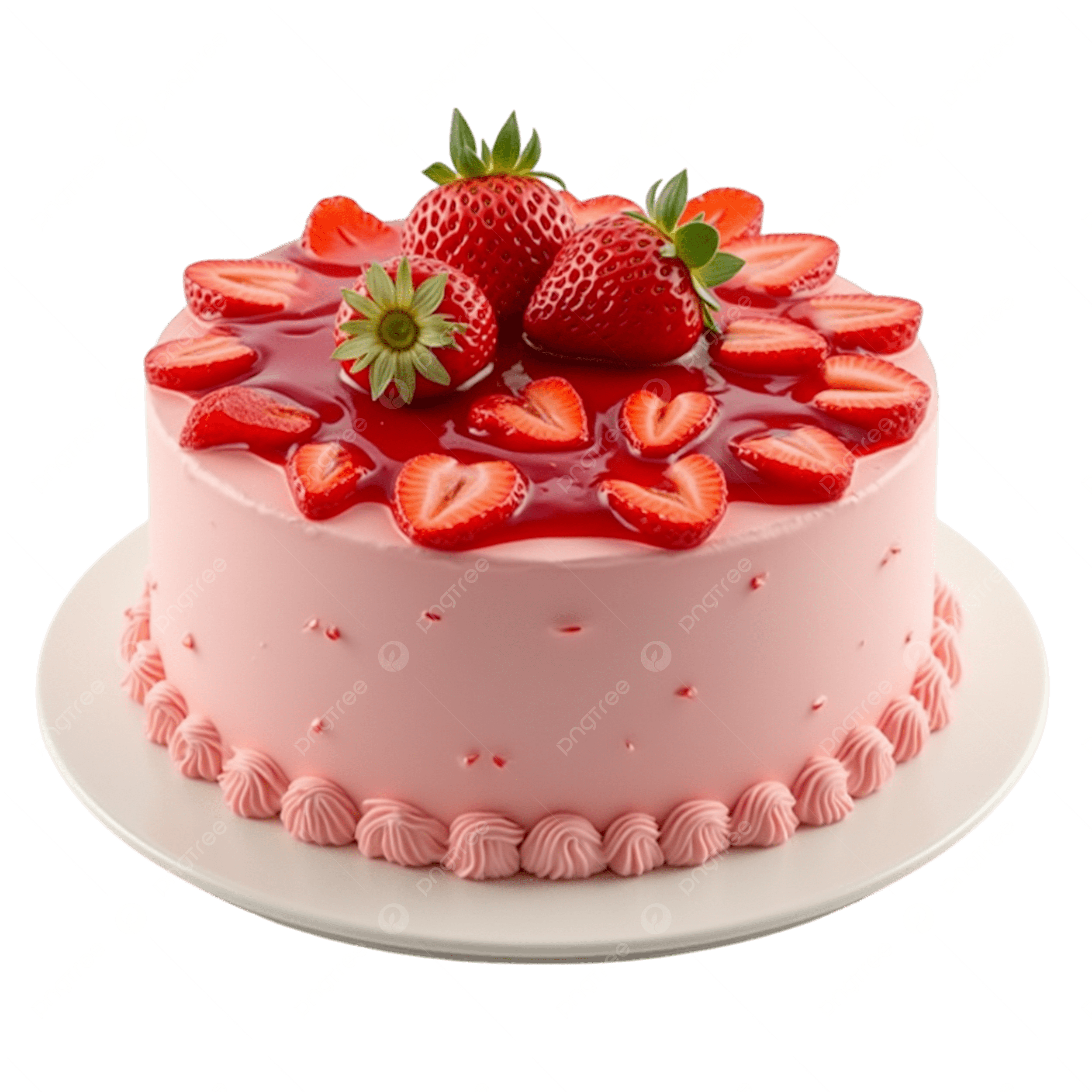 ideias de decoração de bolo com morango