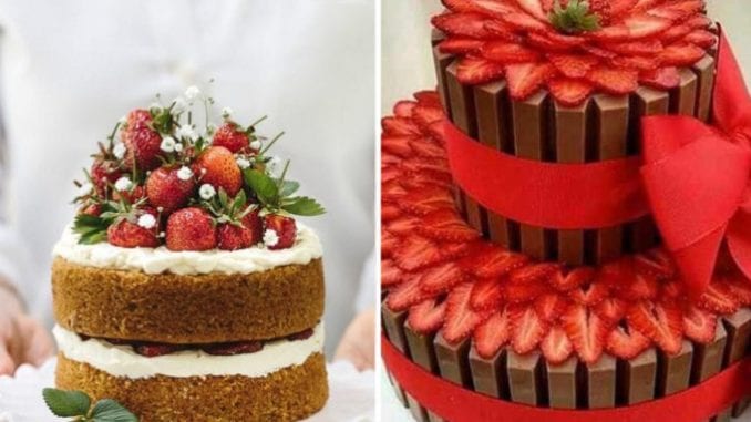 como fazer corte em leque em morangos para bolo