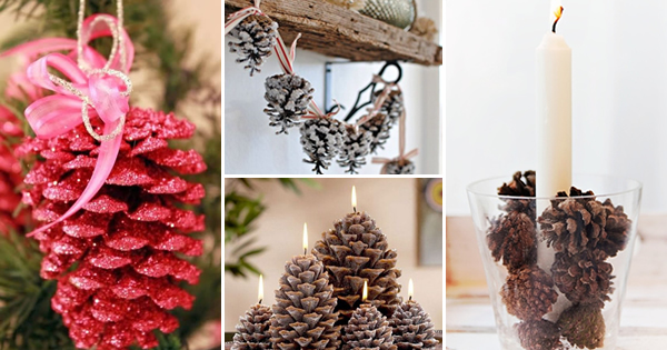 decorar natal com pinhas barato