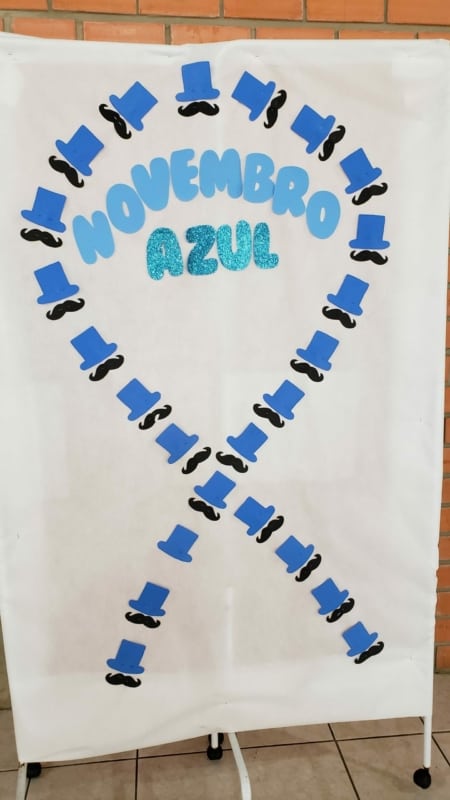 decoração novembro azul barata e impactante