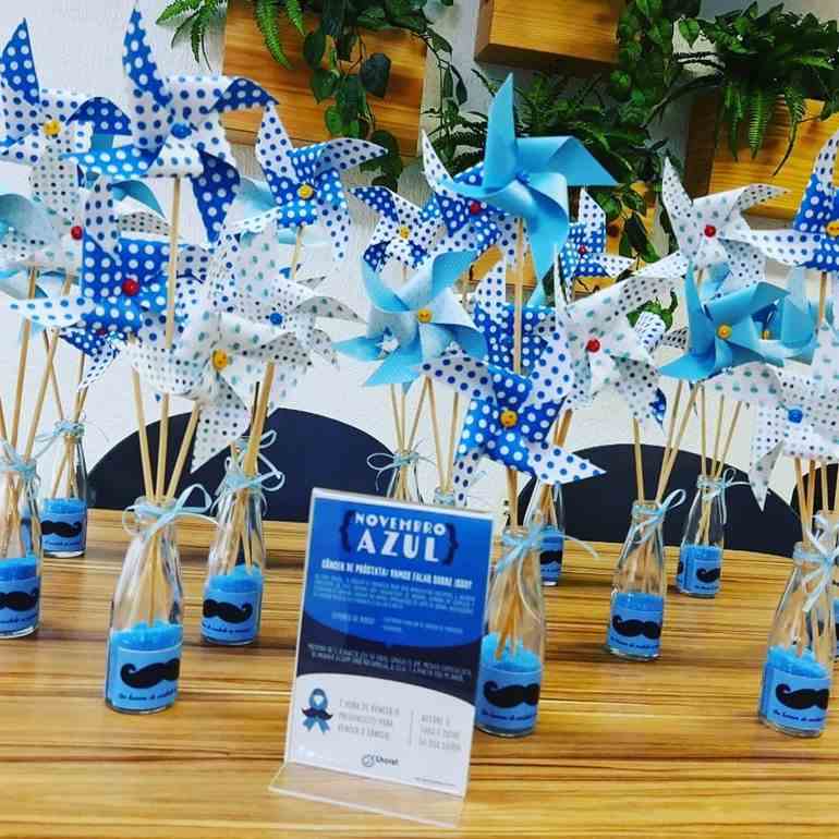 ideias criativas decoração novembro azul empresas