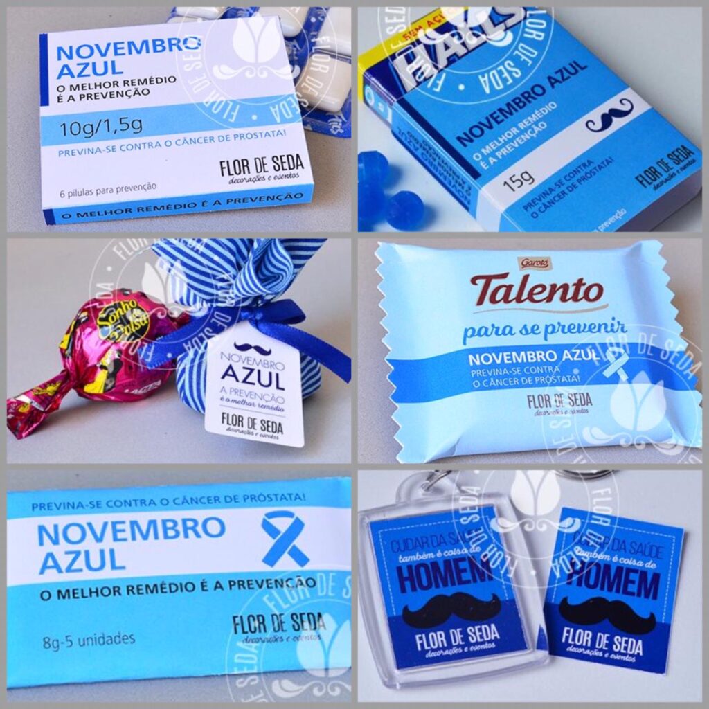 decoração novembro azul simples versus elaborada