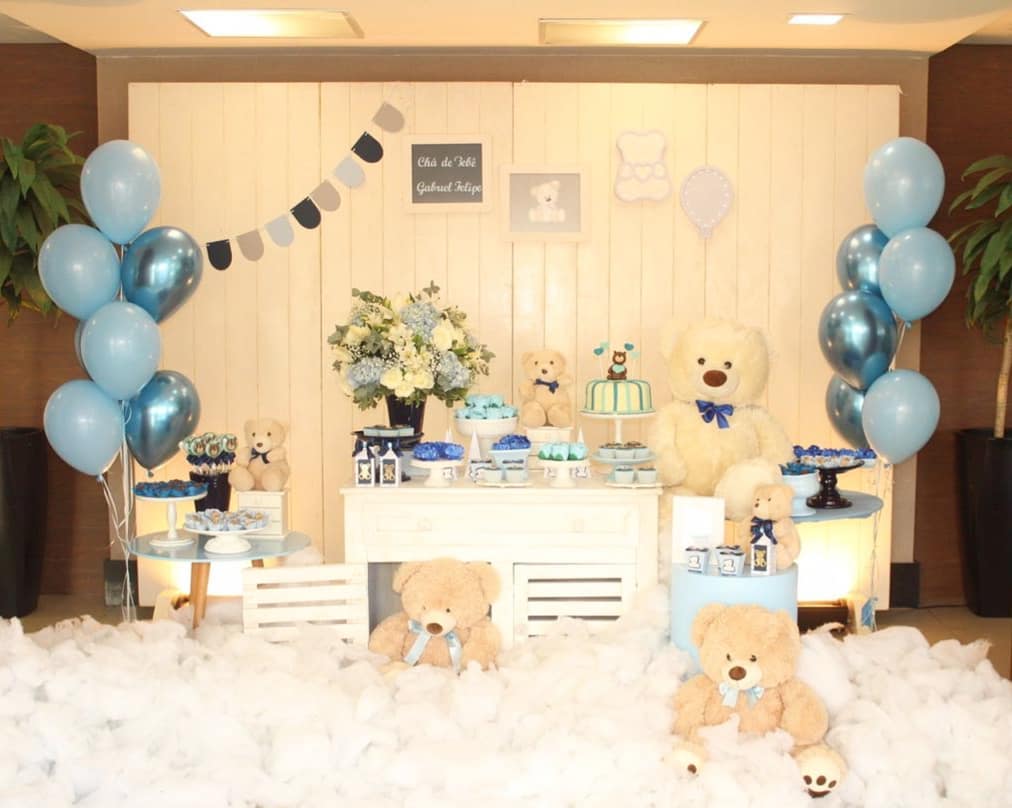 ideias de decoração para chá de fraldas simples e baratas