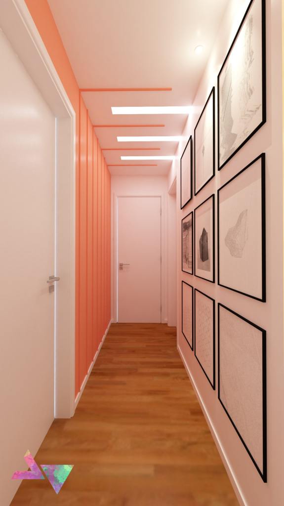 decoração corredor apartamento