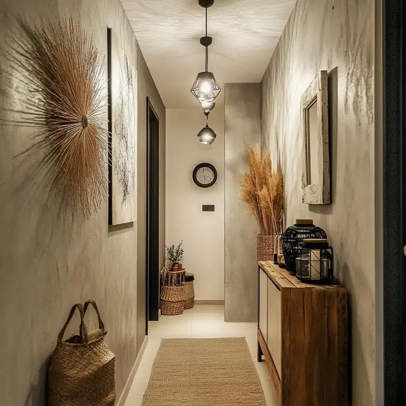 decoração corredor moderno