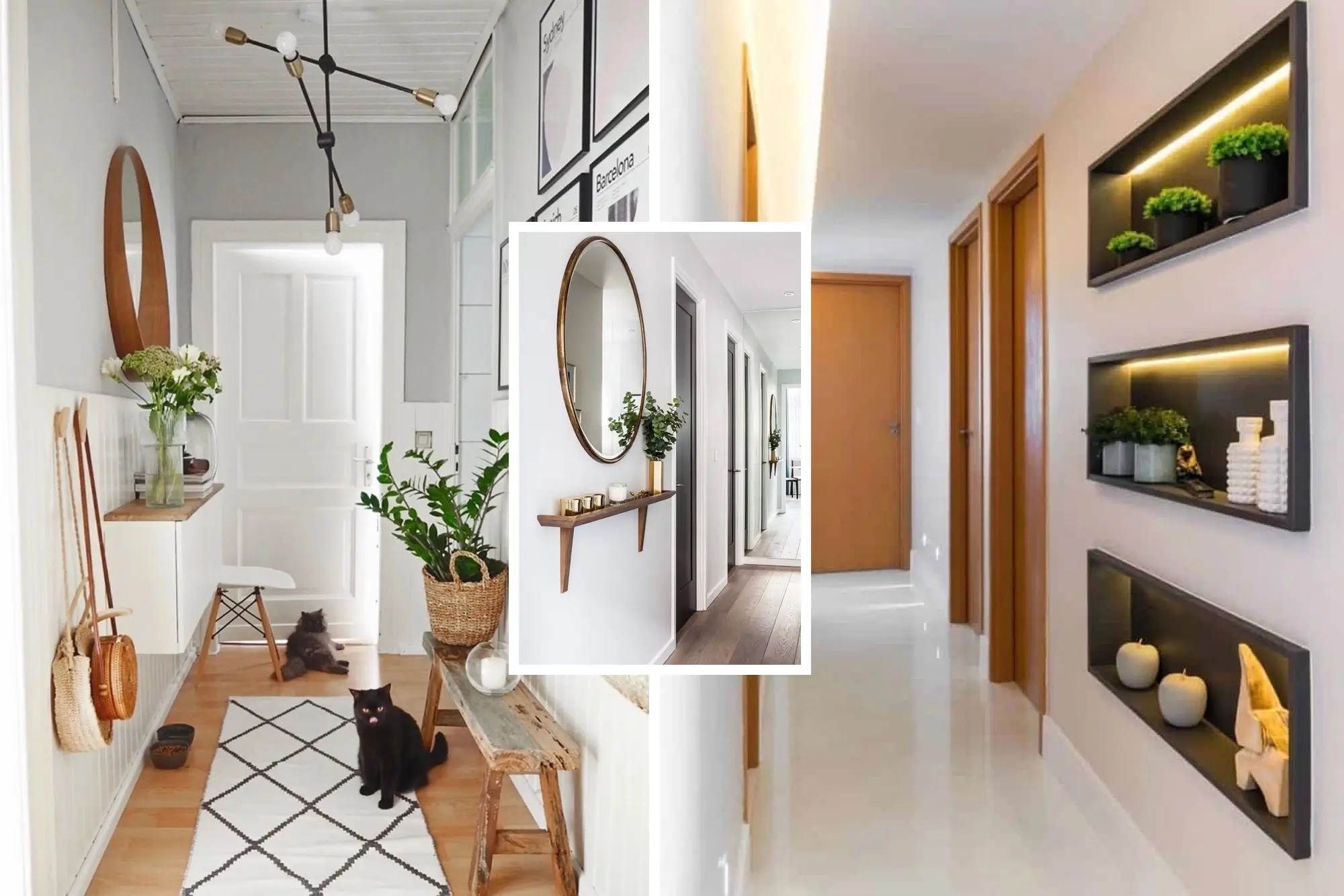 ideias decoração corredor pequeno