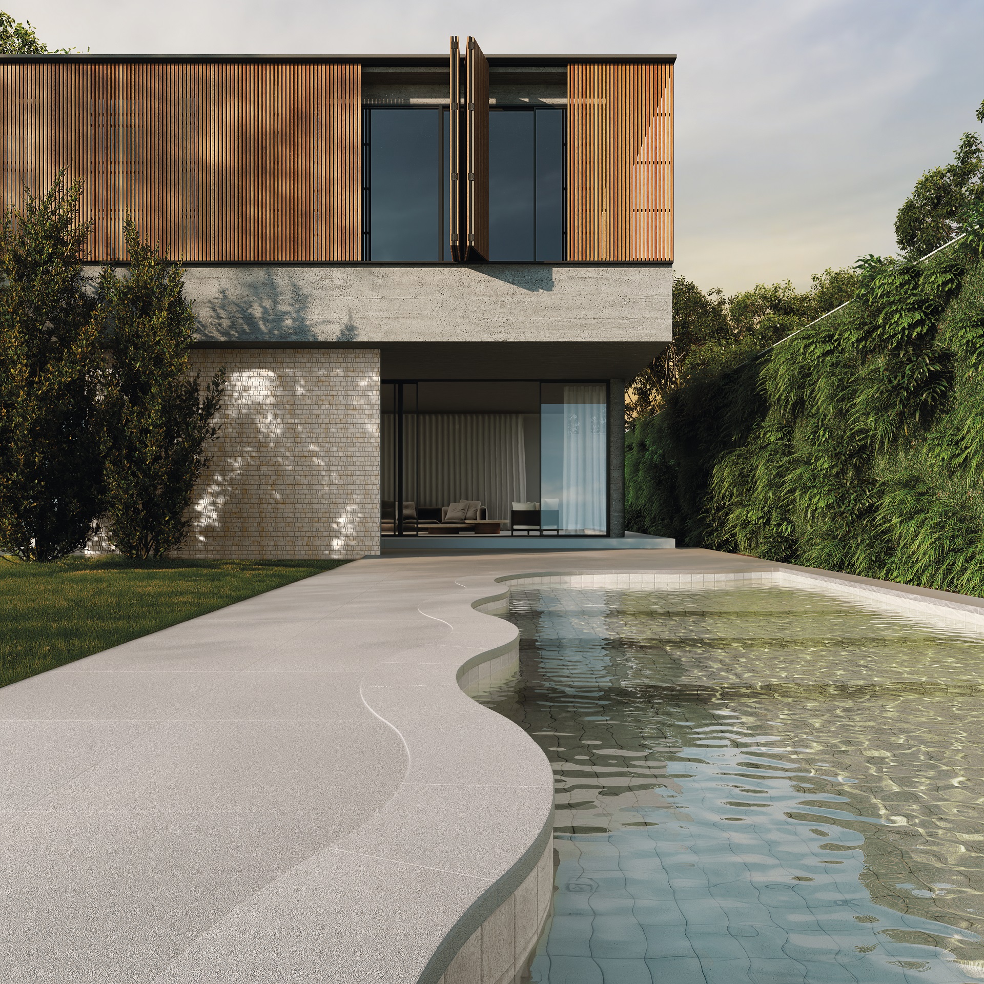 ideias de piso para piscina