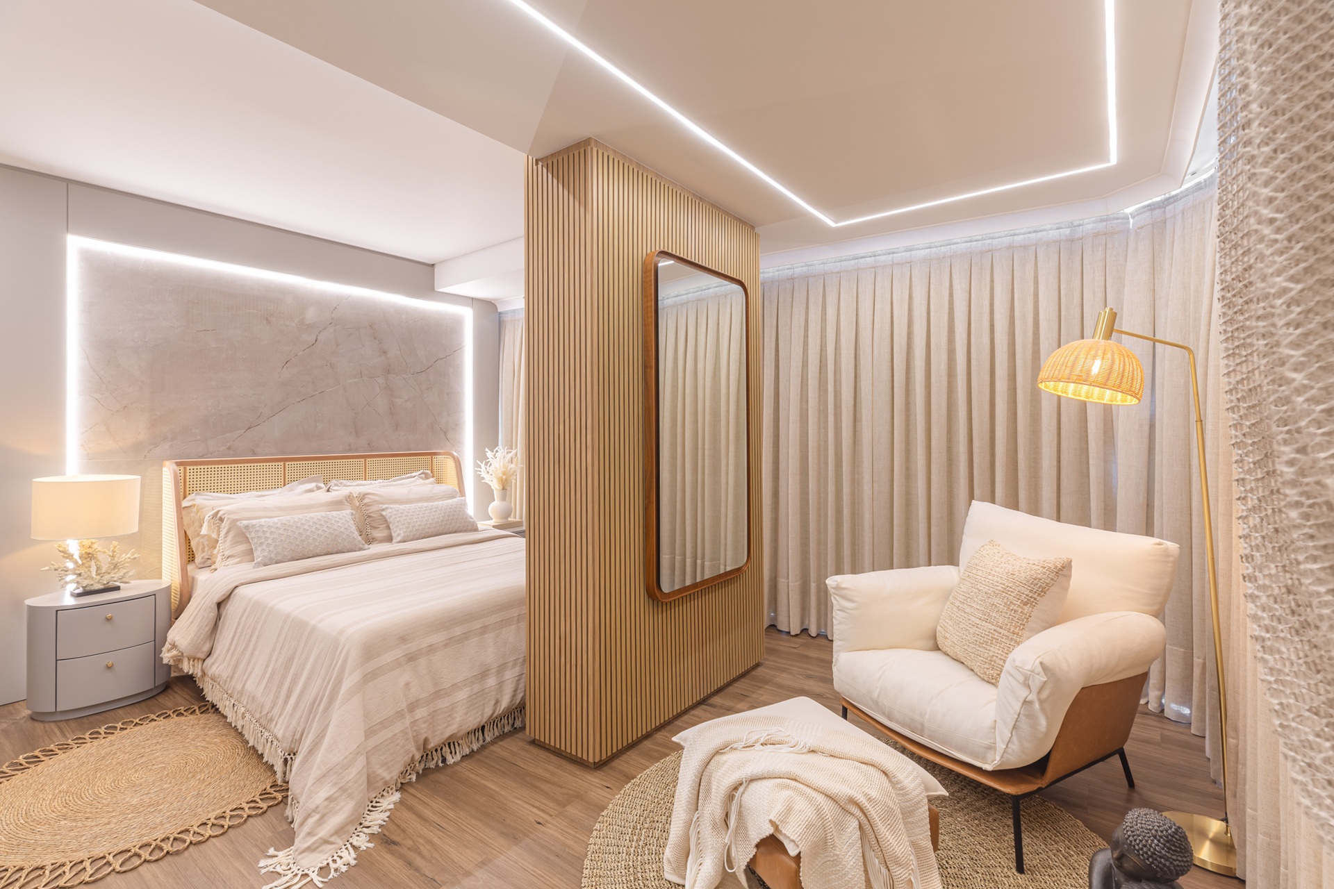 quarto feminino moderno minimalista