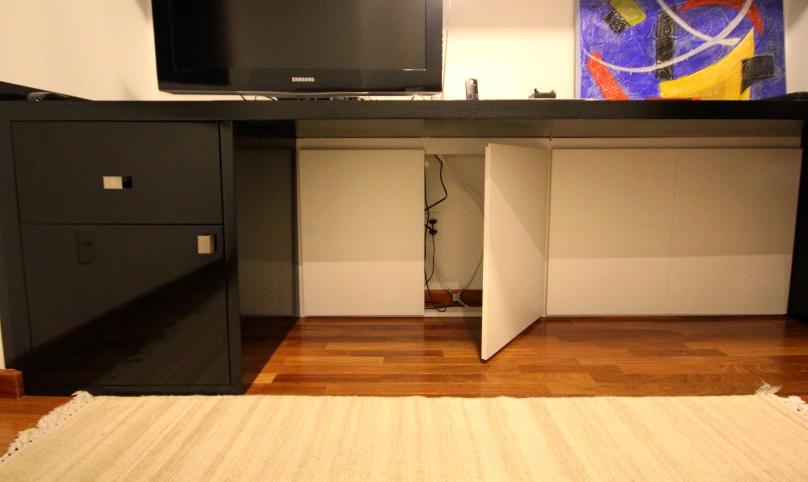 ideias para esconder fios na parede