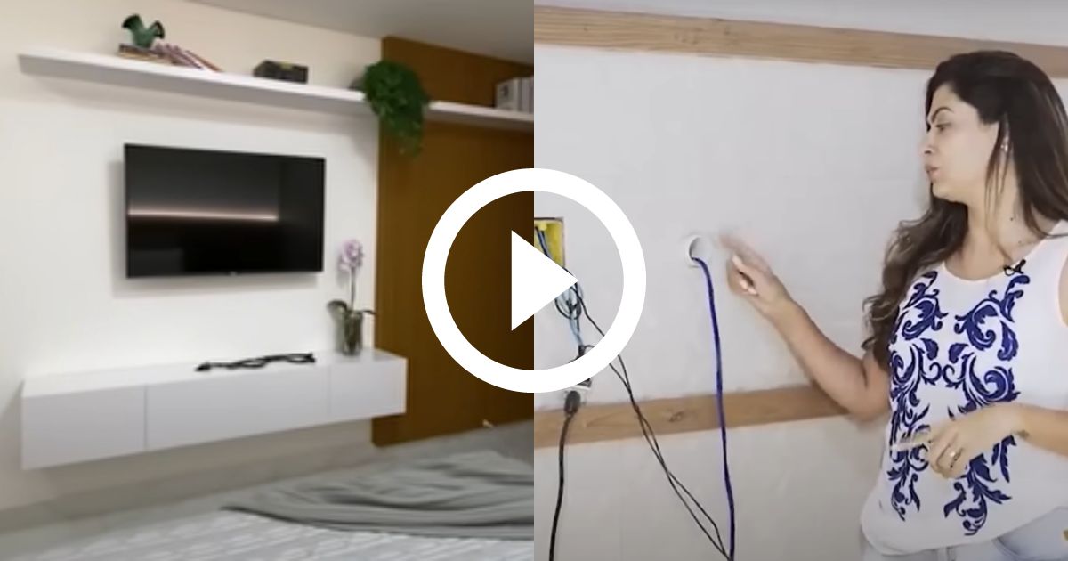 como esconder fios de rede na parede