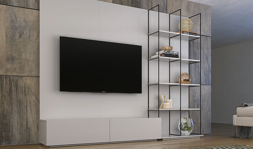 canaleta vs. painel para esconder fios