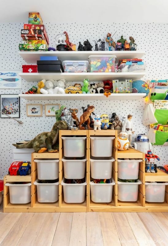 como organizar brinquedos sem gastar