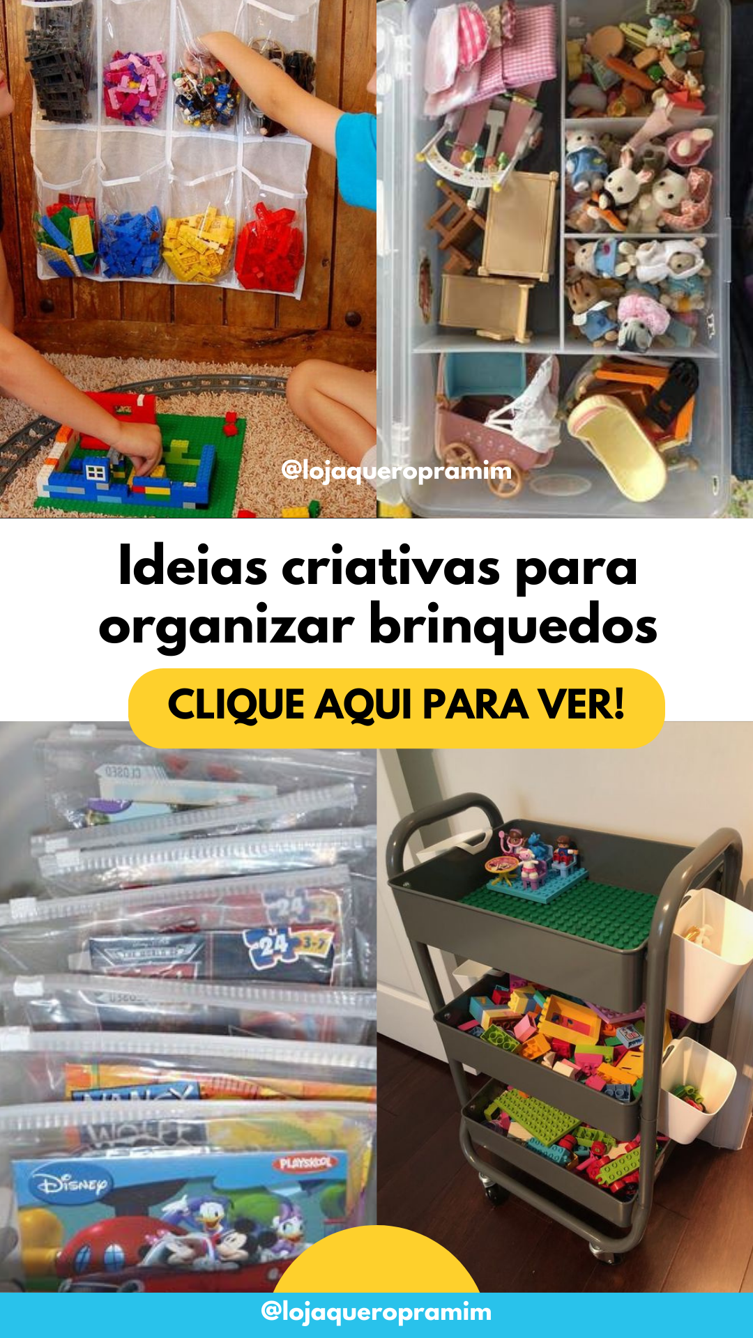 ideias baratas para organizar brinquedos