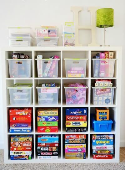 ideias baratas para organizar brinquedos