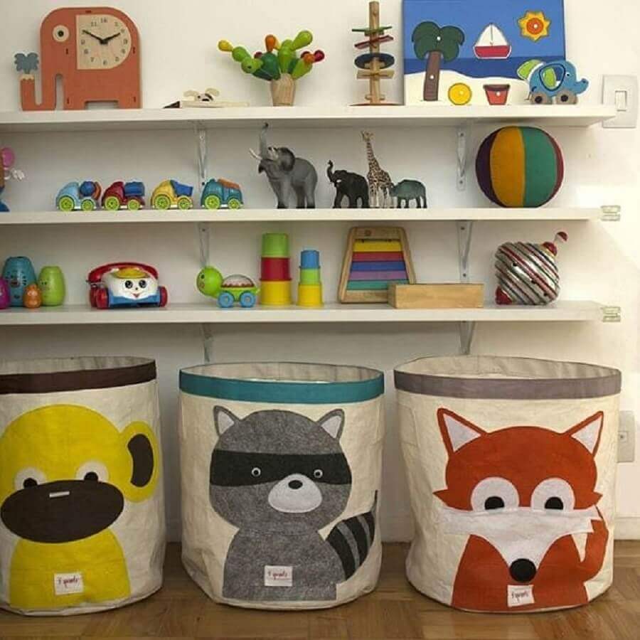 reaproveitar materiais para organizar brinquedos