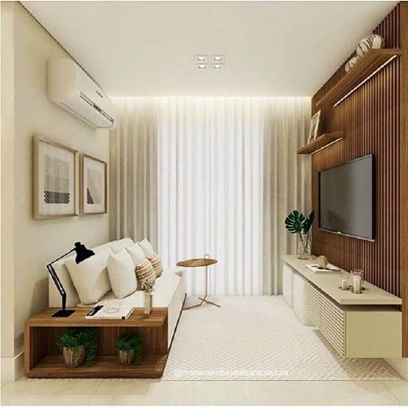 soluções parede sala pequena