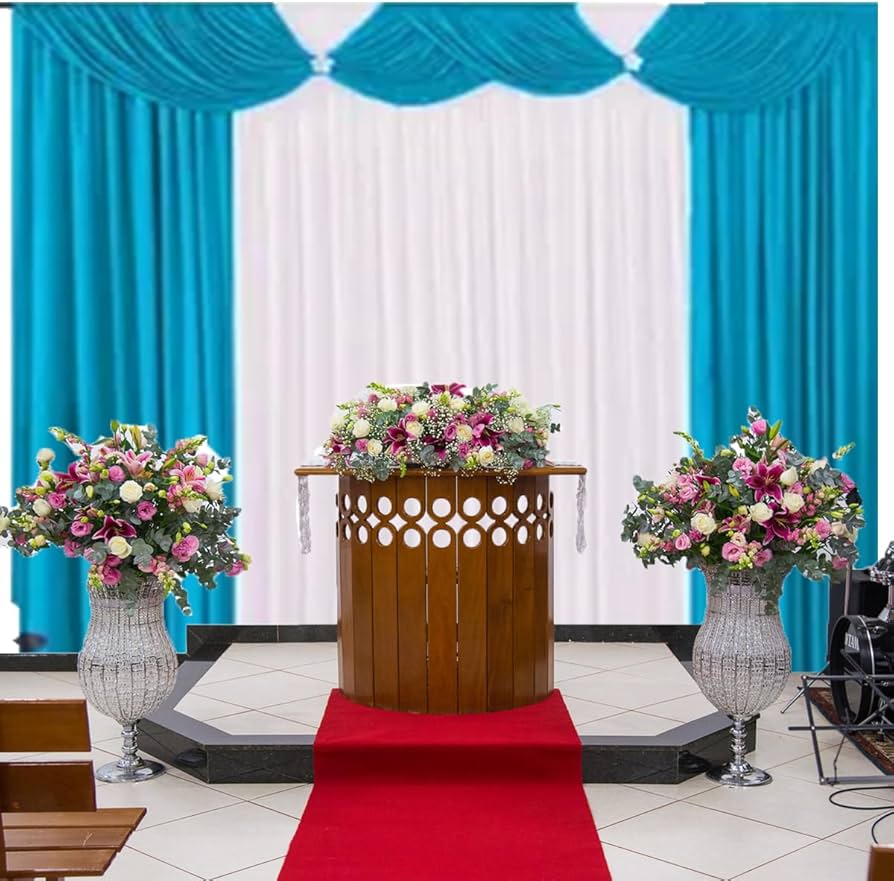 ideias criativas decoração igreja dia pais azul