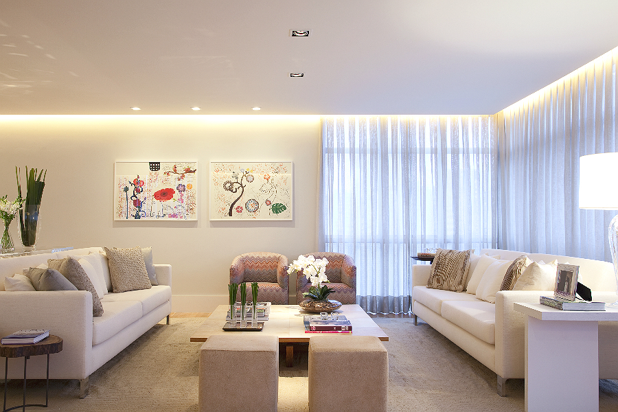 iluminacao para gesso na sala