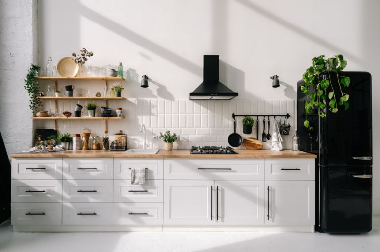 cozinha rústica com madeira