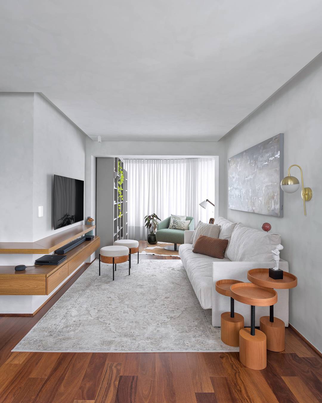 iluminação com fita de led para sala de tv