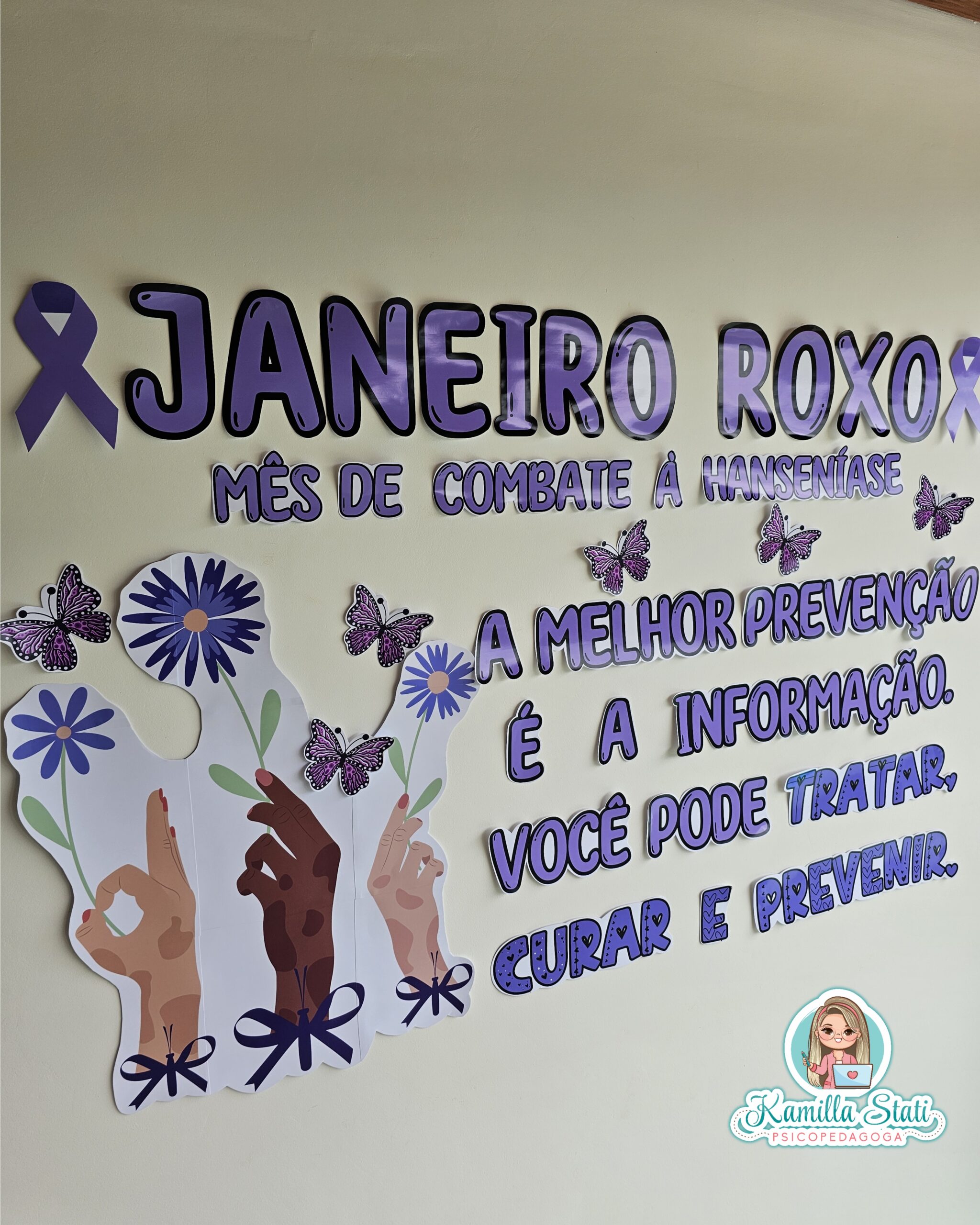5 Ideias Criativas de Painéis para o Janeiro Branco e Roxo
