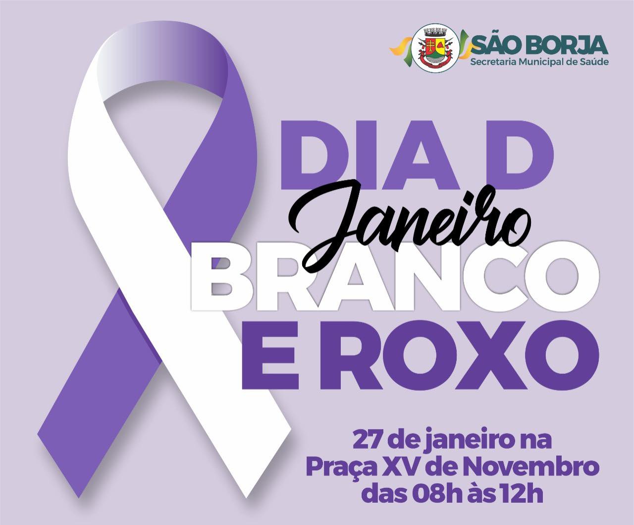 janeiro roxo e branco decoração