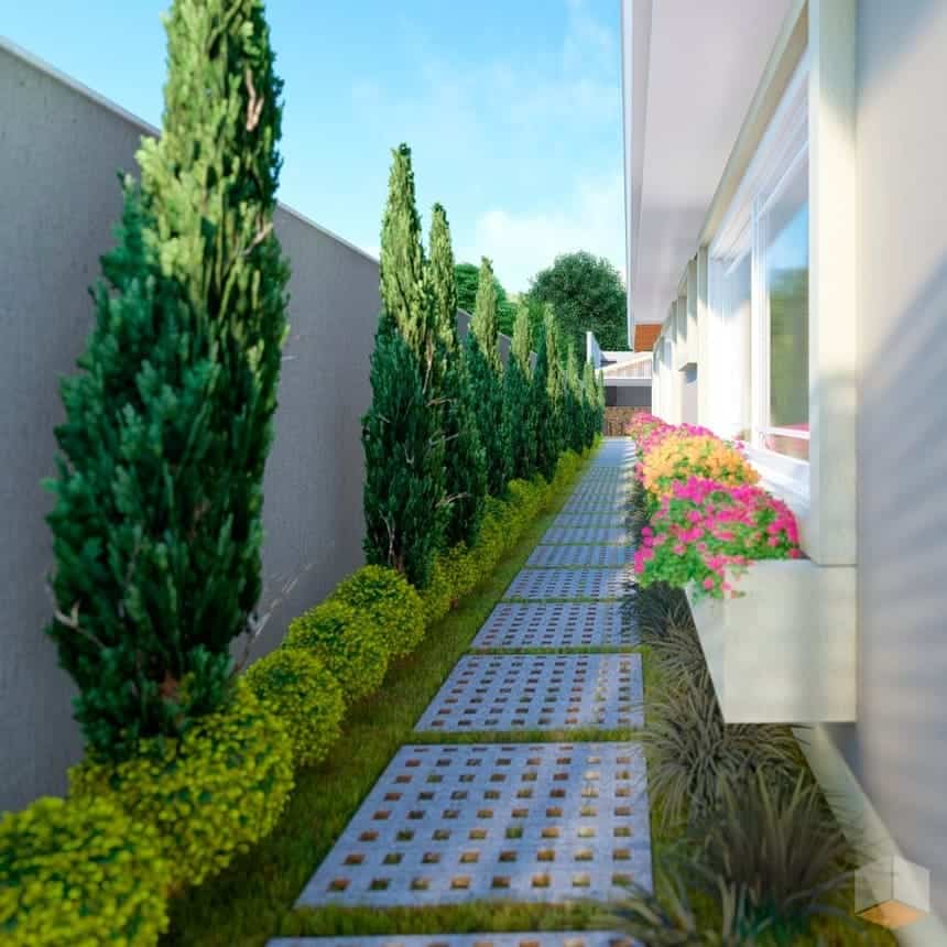 jardim corredor lateral externo