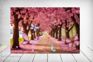 fundo jardim encantado png transparente